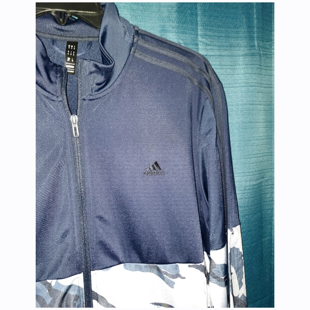 Adidas | Men's Blue Camoflauge Jacket - Picture 3 of 6